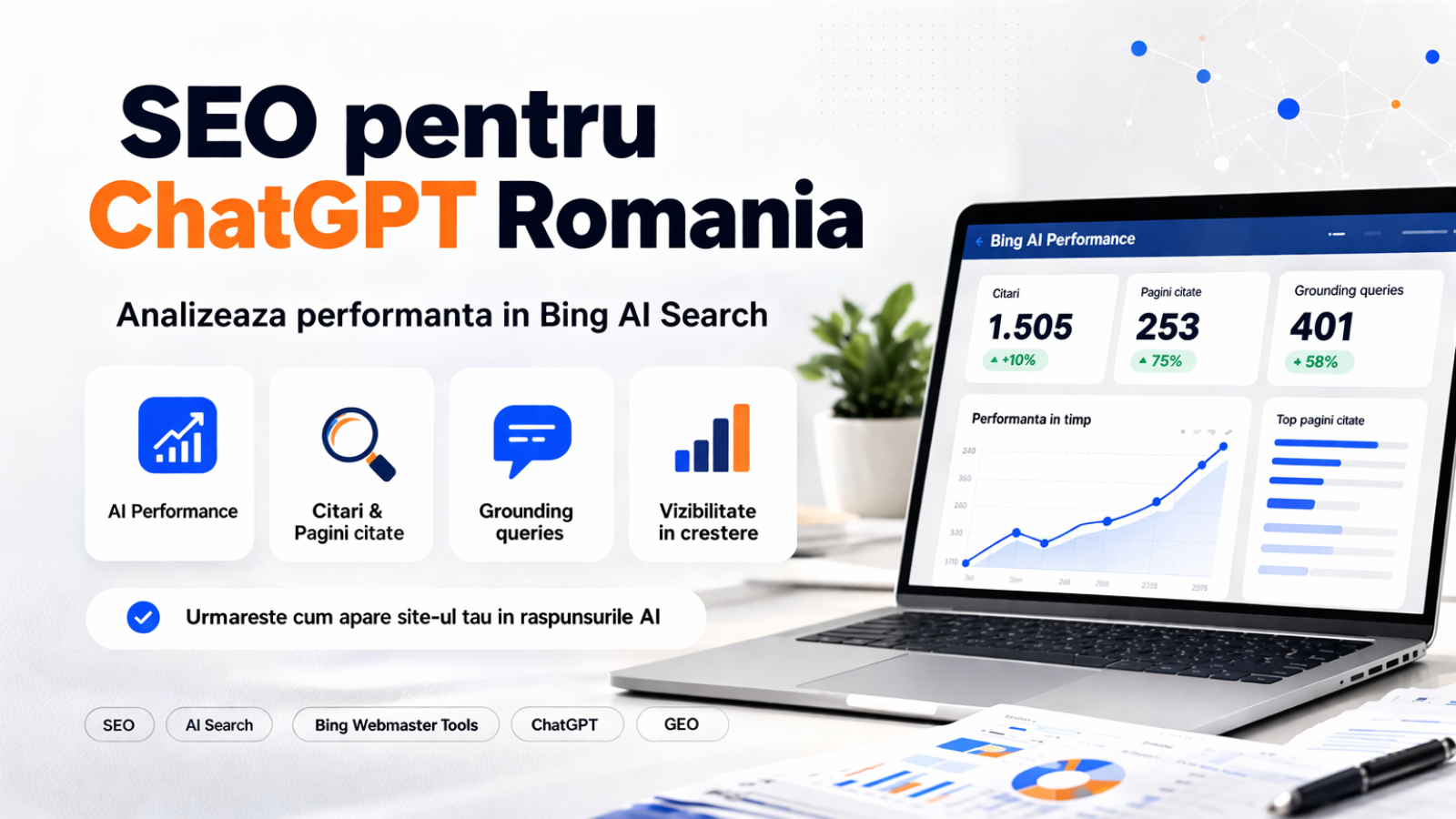 Ce inseamna raportul Bing AI Performance pentru SEO pentru ChatGPT Romania